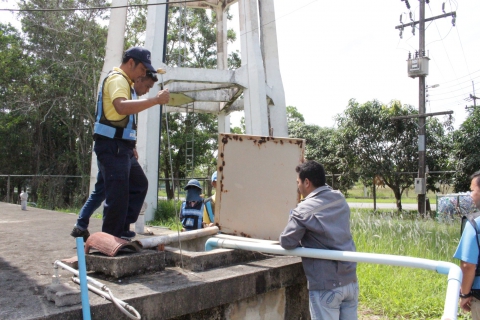 ไฟล์แนบ กปภ.สาขาจันทบุรี และ งานน้ำสูญเสีย กองระบบจำหน่าย กปภ.ข.1 ลงพื้นที่ตรวจสอบน้ำสูญเสีย ในพื้นที่ มหาวิทยาลัยบูรพา วิทยาเขตจันทบุรี ตามโครงการ DSM การบริหารจัดการทรัพยากรน้ำอย่าง รู้คุณค่า ประจำปี 2562