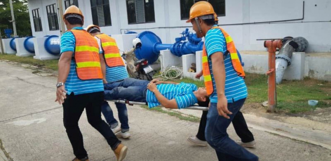 ไฟล์แนบ การประปาส่วนภูมิภาคสาขาผักไห่ ร่วมกับ การประปาส่วนภูมิภาคสาขาพระนครศรีอยุธยา(ชั้นพิเศษ) จัดฝึกอบรมซ้อมแผนฉุกเฉินป้องกันแก๊สคลอรีนรั่วไหลและป้องกันอัคคีภัย