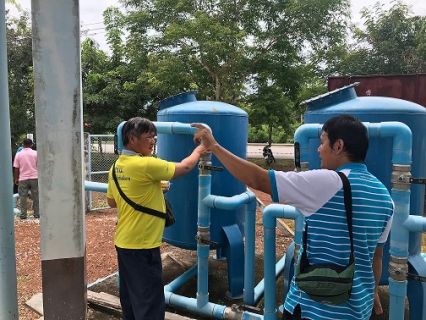 ไฟล์แนบ กปภ.สาขากำแพงเพชร ลงพื้นที่ให้ความรู้โครงการทบทวนความรู้ผู้ดูแลระบบประปา 