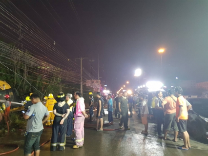 ไฟล์แนบ ให้การสนับสนุนรถบรรทุกน้ำ กปภ. และเตรียมจุดรับน้ำเพื่อระงับเหตุเพลิงไหม้ร้านรับซื้อขายของเก่า