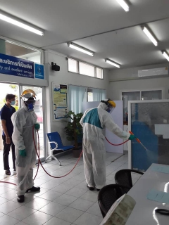 ไฟล์แนบ สาขาบ้านฉาง ฉีดพ่นสารฆ่าเชื้อไวรัส COVID-19 ทำความสะอาดสำนักงาน