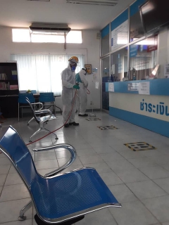 ไฟล์แนบ สาขาบ้านฉาง ฉีดพ่นสารฆ่าเชื้อไวรัส COVID-19 ทำความสะอาดสำนักงาน