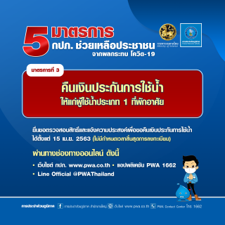 ไฟล์แนบ กปภ.จัดหนัก! ลดค่าน้ำ 20% ให้กับประชาชน บรรเทาผลกระทบจาก COVID-19 เริ่มพฤษภาคม 2563