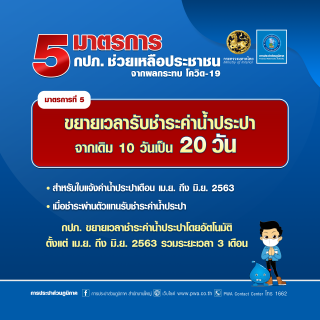 ไฟล์แนบ กปภ.จัดหนัก! ลดค่าน้ำ 20% ให้กับประชาชน บรรเทาผลกระทบจาก COVID-19 เริ่มพฤษภาคม 2563