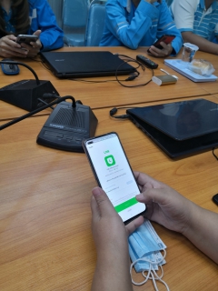 ไฟล์แนบ การประปาส่วนภูมิภาคสาขากาญจนบุรี เข้าร่วมอบรมการใช้งานโปรแกรม line OA