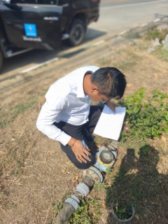 ไฟล์แนบ กิจกรรม ตรวจสอบมาตรวัดน้ำรายใหญ่ เพื่อลดน้ำสูญเสียเพิ่มปริมาณน้ำจำหน่าย
