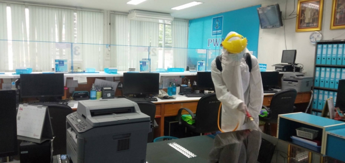 ไฟล์แนบ การประปาส่วนภูมิภาคสาขากำแพงเพชร ฉีดพ่นน้ำยาฆ่าเชื้อ COVID -19