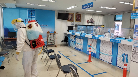 ไฟล์แนบ การประปาส่วนภูมิภาคสาขากำแพงเพชร ฉีดพ่นน้ำยาฆ่าเชื้อ COVID -19