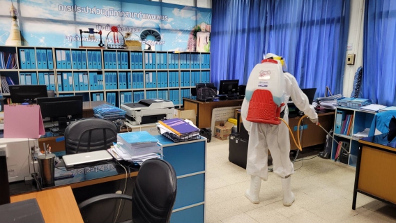 ไฟล์แนบ การประปาส่วนภูมิภาคสาขากำแพงเพชร ฉีดพ่นน้ำยาฆ่าเชื้อ COVID -19