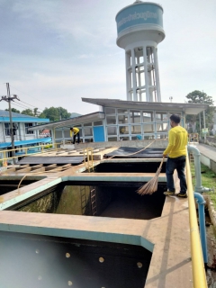ไฟล์แนบ กปภ.สาขากาญจนบุรี ล้างถังตกตะกอนโรงกรองน้ำ
