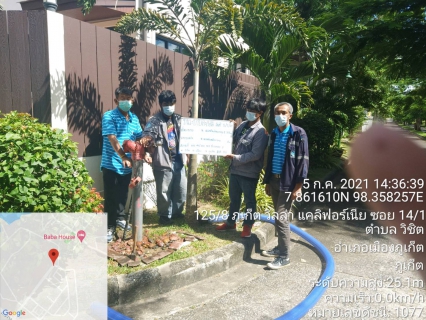 ไฟล์แนบ กปภ.สาขาภูเก็ต ลงพื้นที่หมู่บ้านปรางทอง ต.วิชิต อ.เมืองภูเก็ต จ.ภูเก็ต ดำเนินการเปิดล้างระบายตะกอนในเส้นท่อจ่ายน้ำ (Blow off) ผ่านหัวดับเพลิง 