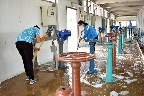 ไฟล์แนบ กปภ.สาขาอุบลราชธานี จัดกิจกรรม 5 ส. บริเวณสถานีผลิตน้ำโพธิ์มูล