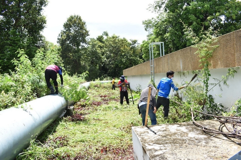 ไฟล์แนบ กปภ.สาขาอุบลราชธานี จัดกิจกรรม 5 ส. บริเวณสถานีผลิตน้ำกุดลาด