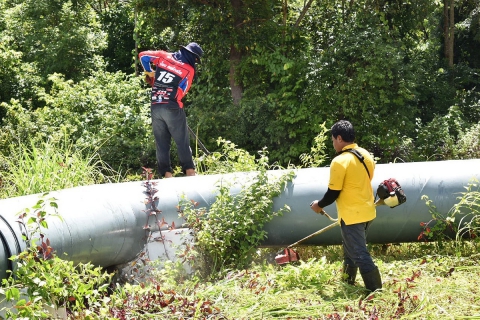 ไฟล์แนบ กปภ.สาขาอุบลราชธานี จัดกิจกรรม 5 ส. บริเวณสถานีผลิตน้ำกุดลาด