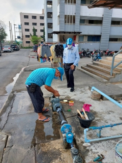 ไฟล์แนบ กปภ.สาขาสามพราน ลงพื้นที่ล้างมาตรวัดน้ำขนาดใหญ่ของการเคหะและเอื้ออาทร