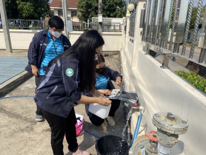 ไฟล์แนบ กปภ.สาขาปราจีนบุรี และสาธารณสุขจังหวัดปราจีนบุรี ตรวจคุณภาพน้ำประปา เพื่อต่ออายุการรับรองมาตรฐาน Water is Life ประจำปี 2565