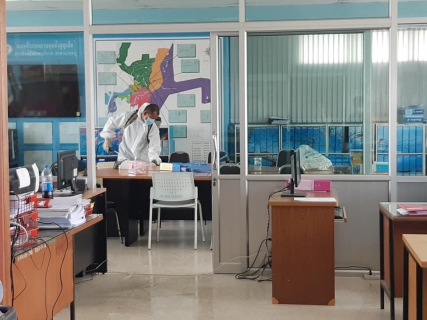ไฟล์แนบ กปภ.สาขาระนอง เน้นย้ำมาตรการ ประสานความร่วมมือฉีดพ่นฆ่าเชื้อโควิด 19