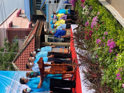 ไฟล์แนบ เข้าร่วมพิธีเปิดงานโครงการเทศบาลเมืองมหาสารคามรักษ์น้ำ (คลองสมถวิล)