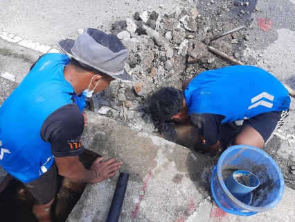 ไฟล์แนบ กปภ.สาขาระนอง ลงพื้นที่ค้นหาท่อแตกรั่วลดน้ำสูญเสีย ตามแผนประจำเดือน เมษายน 2565