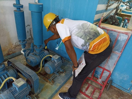 ไฟล์แนบ กปภ.สาขากาญจนดิษฐ์ ดำเนินการบำรุงรักษาเชิงป้องกัน Preventive Maintenance (PM) ตามแผน ประจำเดือนเมษายน  2565 ตรวจเช็ค/ซ่อมบำรุง และบันทึกระบบฐานข้อมูลเครื่องจักร/อุปกรณ์ระบบผลิต