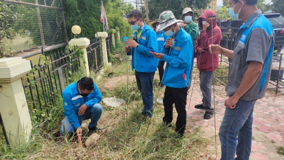 ไฟล์แนบ กปภ.สาขากาญจนบุรี ลงพื้นที่ค้นหาท่อแตกรั่ว ลดปัญหาการเกิดน้ำสูญเสีย 