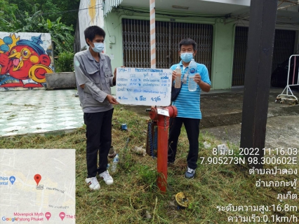 ไฟล์แนบ กปภ.สาขาภูเก็ต  ร่วมกับบริษัทบริษัท เอเชีย อินฟราสตรักเชอร์ แมเนจเม้นท์ (ประเทศไทย) จำกัด (โครงการจัดการลดน้ำสูญเสีย) ลงพื้นที่บริเวณสามแยกโคกมะขาม ถ.พระบารมี ต.ป่าตอง อ.กะทู้ ดำเนินการเปิดล้างระบายตะกอนในเส้นท่อจ่ายน้ำ (Blow off) ผ่านหัวดับเพลิง 