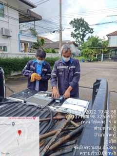 ไฟล์แนบ กปภ.สาขาภูเก็ต  ลงพื้นที่บริเวณหมู่บ้านโฮปแลนด์ ต.กะทู้ อ.กะทู้  เพื่อตรวจสอบและควบคุมคุณภาพน้ำ รวมถึงปริมาณน้ำที่จ่ายให้ลูกค้า