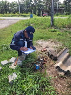 ไฟล์แนบ กปภ.สาขาคลองท่อม ลงพื้นที่ตรวจสอบมาตรวัดน้ำชำรุด, มาตรวัดน้ำ 0 หน่วย และมาตรตาย บริเวณพื้นที่ตำบลคลองพน อำเภอคลองท่อม จังหวัดกระบี่