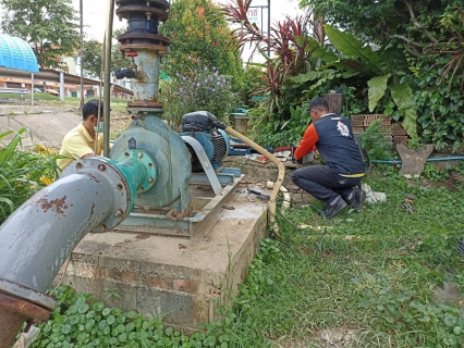 ไฟล์แนบ วันจันทร์ที่ 8 สิงหาคม 2565 การประปาส่วนภูมิภาคสาขากาญจนดิษฐ์ ภายใต้การบริหารของนายสุรพงศ์ สมหวัง ผู้จัดการการประปาส่วนภูมิภาคสาขากาญจนดิษฐ์ มอบหมายนายอัครเดช เพ็ชรโชติ หัวหน้างาน 8 งานผลิตพร้อม พนักงานในสังกัดงานผลิต เข้าดำเนินการปรับปรุงแท่นปั๊มสูบน้ำแรงต่ำ&#8203;ครองกะแดะ เพื่อเสริมความแข็งแรงของแท่นที่ชำรุด&#8203; เพื่อลดอาการสั่นของมอเตอร์และปั๊มสูบน้ำเพื่อยืดอายุการใช้งาน