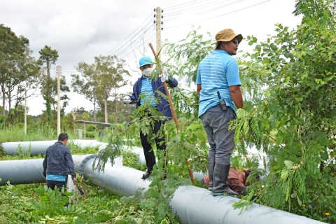 ไฟล์แนบ กปภ.สาขาอุบลราชธานี จัดกิจกรรม ๕ ส. บริเวณสถานีผลิตน้ำกุดลาด
