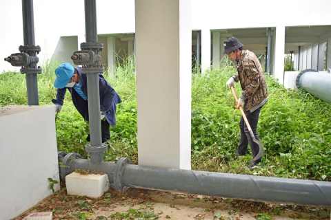 ไฟล์แนบ กปภ.สาขาอุบลราชธานี จัดกิจกรรม ๕ ส. บริเวณสถานีผลิตน้ำกุดลาด