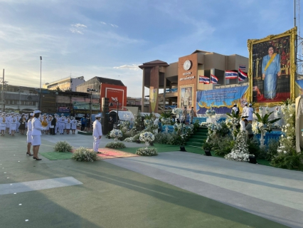 ไฟล์แนบ การประปาส่วนภูมิภาคสาขาชุมพร ร่วมกิจกรรม พิธีถวายเครื่องราชสักการะ วางพานพุ่ม และพิธีจุดเทียนถวายพระพรชัยมงคล สมเด็จพระนางเจ้าสิริกิติ์ พระบรมราชินีนาถ พระบรมราชชนนีพันปีหลวง เนื่องในโอกาสมหามงคลเฉลิมพระชนมพรรษา 90 พรรษา 12 สิงหาคม 2565 ณ บริเวณ หน้าสำนักงานเทศบาลเมืองชุมพร