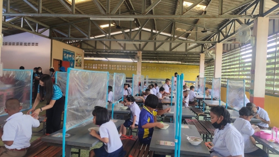 ไฟล์แนบ กปภ.สาขากาญจนบุรี ร่วมกับภาคีเครือข่ายจังหวัดกาญจนบุรี จัดกิจกรรมเลี้ยงอาหารกลางวันเด็กนักเรียน 