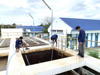 ไฟล์แนบ กปภ.สาขาพนมทวน ปฏิบัติงานตามแผนโครงการจัดการน้ำสะอาด ล้างถังตกตะกอนประจำเดือน กันยายน 2565