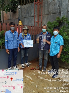 ไฟล์แนบ กปภ.สาขาภูเก็ต  ร่วมกับบริษัท เอเชีย อินฟราสตรักเชอร์ แมเนจเม้นท์ (ประเทศไทย) จำกัด (โครงการจัดการลดน้ำสูญเสีย) ลงพื้นที่บริเวณหมู่บ้านเดอะริชวิลล่า@เจ้าฟ้า ต.ฉลอง อ.เมืองภูเก็ต