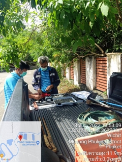 ไฟล์แนบ กปภ.สาขาภูเก็ต  ลงพื้นที่บริเวณหมู่บ้านพนาสนธิ์ วิลล่าบ่อแร่ ต.วิชิต อ.เมือง เพื่อตรวจสอบและควบคุมคุณภาพน้ำ รวมถึงปริมาณน้ำที่จ่ายให้ลูกค้า