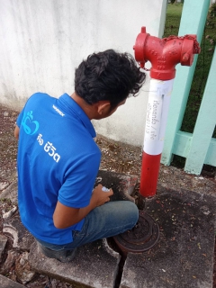 ไฟล์แนบ การประปาส่วนภูมิภาคสาขาตะกั่วป่า ทาสีหัวดับเพลิง พร้อมพ่น เบอร์โทรแจ้งเหตุท่อแตกท่อรั่ว