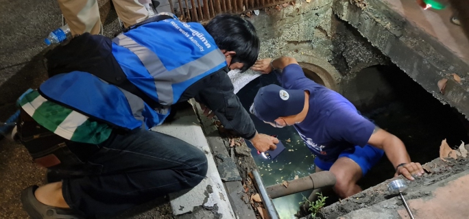 ไฟล์แนบ กปภ.สาขาธัญบุรี ลงพื้นที่สำรวจหาท่อแตกรั่ว ตามแผนยุทธศาสตร์การลดน้ำสูญเสียของ กปภ.