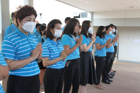 ไฟล์แนบ กปภ.ข.7 ทำพิธีบวงสรวงพระแม่ธรณี ศาลพระภูมิเจ้าที่ และเจริญพระพุทธมนต์ ถวายภัตตาหารเพล เนื่องในวันคล้ายวันสถาปนา กปภ. ครบรอบ 44 ปี