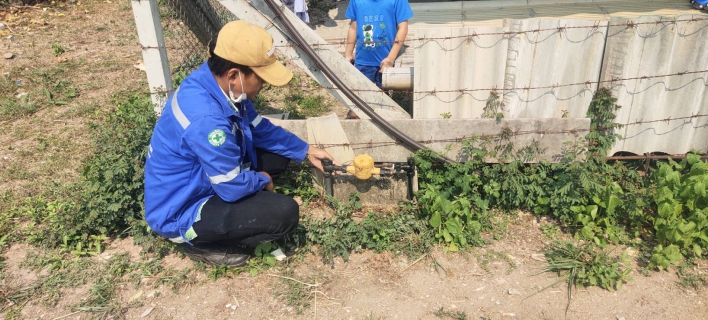 ไฟล์แนบ #ยืนหนึ่งเนื่องบริการ กปภ.สาขากำแพงเพชร ส่งมิสเตอร์ทันใจ ตรวจสอบน้ำไม่ไหล