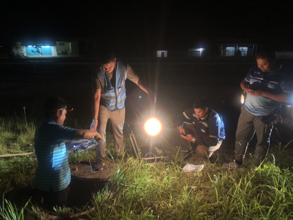 ไฟล์แนบ การประปาส่วนภูมิภาคสาขาหลังสวน ลงพื้นที่ทำ Step Test พร้อมเดินสำรวจหาท่อแตกรั่ว 