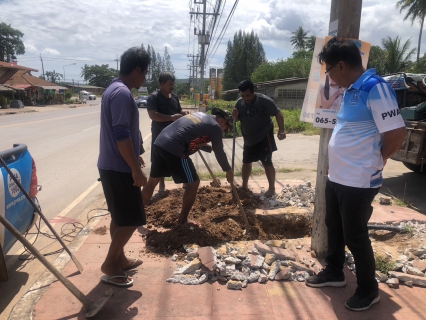 ไฟล์แนบ การประปาส่วนภูมิภาคสาขาหลังสวน ลงพื้นที่ทำ Step Test พร้อมเดินสำรวจหาท่อแตกรั่ว 