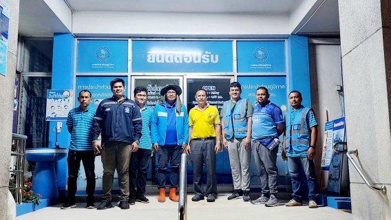 ไฟล์แนบ การประปาส่วนภูมิภาคสาขาหลังสวน ลงพื้นที่ทำ Step Test พร้อมเดินสำรวจหาท่อแตกรั่ว 