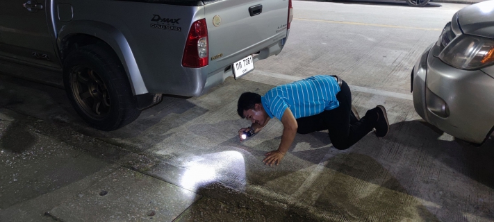 ไฟล์แนบ การประปาส่วนภูมิภาคสาขาหลังสวน ลงพื้นที่ทำ Step Test พร้อมเดินสำรวจหาท่อแตกรั่ว 