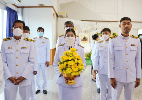 ไฟล์แนบ กปภ.สาขาปทุมธานี เข้าร่วมพิธีวางพานพุ่มดอกไม้สดถวายราชสักการะ  เนื่องในวันพระบิดาแห่งฝนหลวง ประจำปี 2566