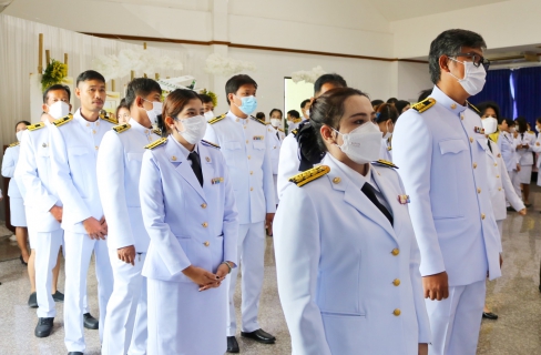 ไฟล์แนบ กปภ.สาขาปทุมธานี เข้าร่วมพิธีวางพานพุ่มดอกไม้สดถวายราชสักการะ  เนื่องในวันพระบิดาแห่งฝนหลวง ประจำปี 2566