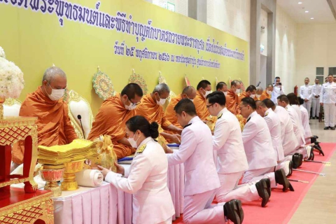 ไฟล์แนบ กปภ.สาขาพังงา ร่วมพิธีสวดพระพุทธมนต์ และพิธีทำบุญตักบาตร 