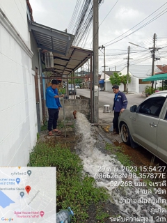ไฟล์แนบ กปภ.สาขาภูเก็ต นำทีมลงพื้นที่ บริเวณ ต.วิชิต อ.เมืองภูเก็ต จ.ภูเก็ต ดำเนินการระบายตะกอนในเส้นท่อจ่ายน้ำ (Blow off)