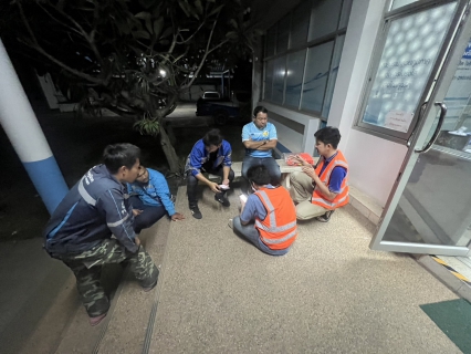 ไฟล์แนบ กปภ.สาขากำแพงเพชร จับมือทีมผู้รับจ้าง เดินหน้าหาท่อแตกรั่ว 