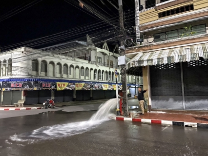 ไฟล์แนบ กปภ.สาขาขลุง ออกสำรวจหาท่อรั่วในพื้นที่ตามแผนค้นหาท่อแตก/รั่ว (ต่อเนื่องจากการทำ Step Test) DMA01-3 ตลาดขลุง บริเวณ ถ.เทศบาลสาย 4,5,7,8,9,10,11,12 อ.ขลุง จ.จันทบุรี
